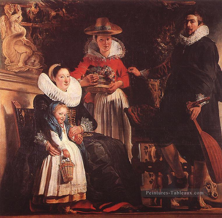 La famille de l’artiste baroque flamand Jacob Jordaens Peintures à l'huile